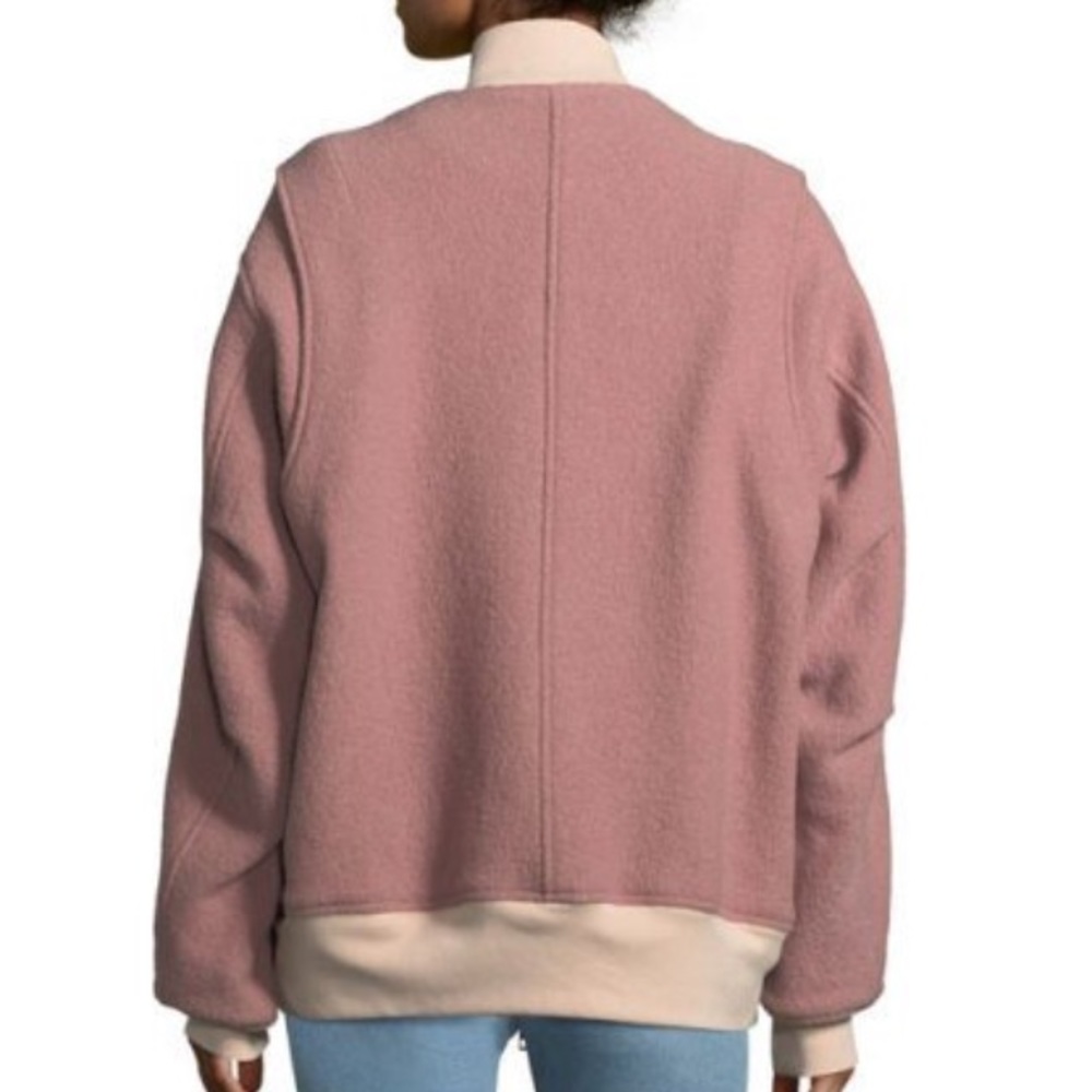 Elle Zip Front Virgin Wool Bomber Jacket - Picture 2 of 3